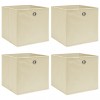 VidaXL Cutii de depozitare, 4 buc., crem, 32x32x32 cm, textil 288357