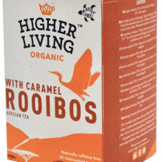 Ceai ROOIBOS si CARAMEL eco, 20 plicuri, Higher Living