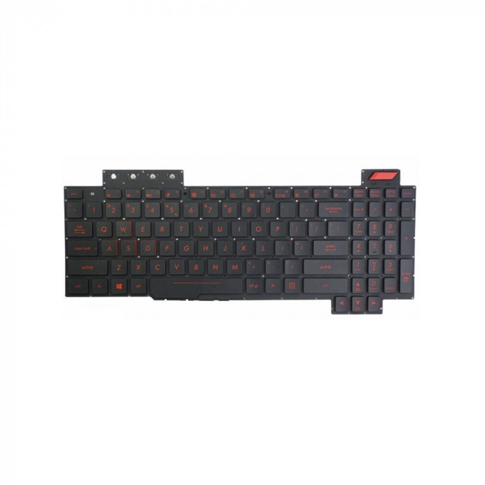 Tastatura laptop gaming, Asus, TUF FX503, FX503V, FX503VM, FX503VD, us, iluminata, taste rosii