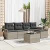 VidaXL Set de canapele pentru grădină 6 pcs Gri deschis Rattan poli 3345332