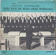 Disc vinil, LP. Corul &amp;bdquo;Madrigal&amp;rdquo; Canta Copiilor Pagini Alese Din Muzica Corala Romaneasca-Corul &amp;bdquo;Madr-289295 foto