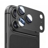 Folie de protectie Camera Spate Lito Crown Halo AR + AF pentru Apple iPhone 18 Pro, Sticla Securizata, Neagra