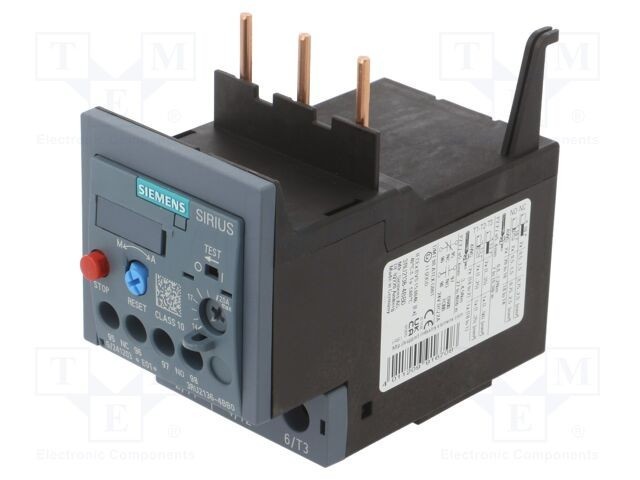 Releu termic Siemens S2 cu contacte auxiliare NC și NO, -40&divide;70&deg;C, 7,5kW, 3RT20