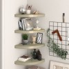 Gossi rafturi colt suspendate, 4 buc., stejar, 35x35x3,8 cm, mdf