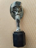 Trofeul Cupei Mondiale Jules Rimet VGC vintage joc Subbuteo, 1970 plastic cromat 13 cm h stare buna Q