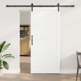 Ușă Glisantă vidaXL cu Set Hardware Alb 93x211 cm Lemn Masiv de Pin, Ușă Interioară vidaXL &quot;ORKDAL&quot; Alb 93x211x4 cm Lemn Masiv de Pin