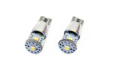 Set becuri auto cu LED CANBUS compatibil T10e W5W 3 SMD ALU Alb 12V/24V foto