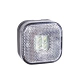 Lampa gabarit auto BestAutoVest 12/24V cu LED, patrata, culoare Alba, 64x64mm, 1buc Kft Auto, AutoLux