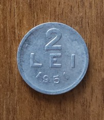 2 lei 1951, RPR / Rom&acirc;nia, aluminiu