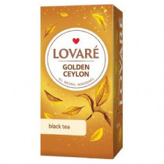 Cutie ceai cu 24 pliculețe Lovaré - Golden Ceylon: ceai negru de Ceylon 48 g