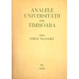 Colectiv - Analele universitatii din Timisoara VII - 1969. Seria stiinte filologice - 136614