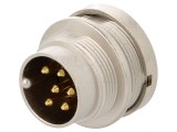 Conector M16 Soclu Tată 6 PIN IP68 250V, Lumberg