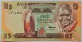 Cumpara ieftin BANCNOTA EXOTICA 5 KWACHA - ZAMBIA, anul 1980 *cod 492 B = UNC