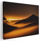 Tablou peisaj desert apus Tablou canvas pe panza CU RAMA 50x70 cm