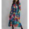 ROCHIE MAXI CU MANECA LUNGA ASIMETRICA SPLENDIDO TALIE UNICA Multicolora