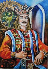 Tablou Stefan cel Mare semnat Cimpoesu.