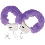 Catuse erotice, metalice cu blanita mov, 2 chei, marime universala