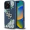 Husa pentru Apple iPhone 16 Pro Max, Guess, 4G Grained Roses Big Logo, Albastra