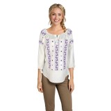 Bluza dama RSL5 alb/mov , marimea 3XL