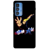 Husa compatibila cu Motorola Edge 20 Lite model Glitched Johnny Bravo, Silicon, TPU, Viceversa, Transparent, Carcasa