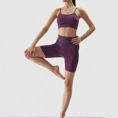 Șort de yoga cu uscare rapidă din materiale reciclate pentru femei - mov