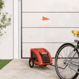 VidaXL Remorcă de bicicletă animale companie, portocaliu, oxford/fier
