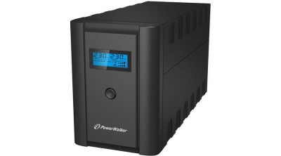 PowerWalker Line-Interactive, 2200VA, 1200W, C14 Input, 2 x Schuko Outlet, 2 x IEC C13 Outlet, 2 x 12V/9Ah, LCD, USB foto