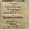 Masonerie: Nicolai Fr., ORDINUL TEMPLIERILOR, I-II, Berlin si Stettin, 1782