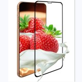 Folie de protectie, flippy, pentru iphone 15 pro max, full cover, ceramics 9d, anti-soc, anti-amprenta, margini negre, transparent