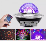 Cumpara ieftin Glob disco cu LED RGB jocuri de lumini si MP3, LED UFO Bluetooth Crystal Magic