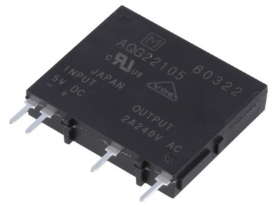 Releu Semiconductor 1-Fazat 4-6VDC 2A 75-264VAC foto