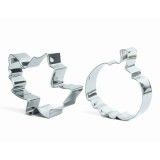 Set 2 forme metalice pentru prajituri &ndash; frunza si dovleac &ndash; 8 cm Best CarHome