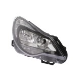 Far Opel Corsa D, 01.2011-12.2014, partea Stanga, electric, tip bec H1+H7, negru, cu motoras, Valeo