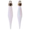 Set 18 globuri in forma de stalactite albe de Craciun, Lioness, 8 cm