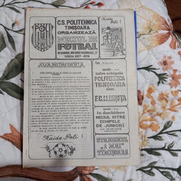 Program Poli Timisoara - FCM Resita