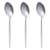 Set Tac&acirc;muri, Slim, 3 Lingurițe, Oțel Inoxidabil, Lungime 15 cm, Oem