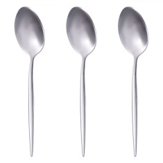 Set Tac&acirc;muri, Slim, 3 Lingurițe, Oțel Inoxidabil, Lungime 15 cm