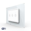 Intrerupator Triplu Wi-Fi cu Touch LIVOLO, standard italian &ndash; Serie Noua, Alb SmartElectro IntelligentHouse