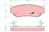 TRW GDB1174 COTEC set placute frana,frana disc