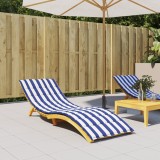 Perna Sezlong vidaXL, 200x60x4 cm, Oxford, Dungi Albastre/Albe, Impermeabila