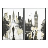 Cumpara ieftin Set 2 tablouri decorative canvas City 60 x 90 cm