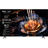 Televizor Smart Mini LED TCL 55C61KS, 139 cm, Ultra HD 4K, CI+, smart Google TV, Negru, Smart TV