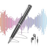 Pix Spion Reportofon Audio cu Card 16GB (Stocare 200 Ore), Activare Vocala, Reducere Zgomot DSP, Functie MP3, Dispozitiv Audio Ascuns, Metalic, Oem