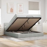 VidaXL Cadru de pat otoman cu saltea Gri deschis 160x200cm catifea 3312704