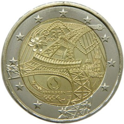 Franta moneda comemorativa 2 euro 2024 - Olimpiada Paris - UNC foto
