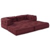 Canapea Modulara 2 pcs Bordo 70 x 70 x 56 cm tesatura, DKD Home Decor