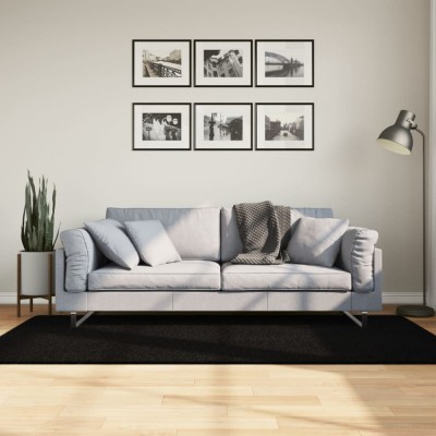 vidaXL Covor HUARTE, fir scurt, moale și lavabil, negru, 100x200 cm 375112 foto