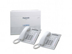 Pachet Centrala telefonica analogica KX-TES824CE + 2 Telefone KX-ATT7730NE Panasonic Alb foto