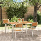 Cumpara ieftin Set de masă pentru grădină 5 pcs Maro Lemn masiv de tec