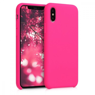 Husa pentru Apple iPhone X / iPhone XS, Silicon, Roz, 46313.08 foto